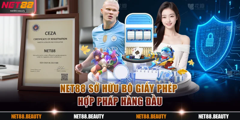 NET88 sở hữu bộ giấy phép hợp pháp hàng đầu